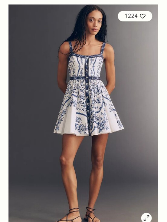 FARM Rio Dresses & Skirts - FARM Rio Porcelain Garden Mini Dress NWT Size M